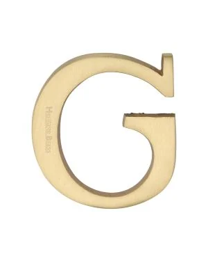 Heritage Brass Alphabet G Pin Fix 51mm (2") Satin Brass Finish