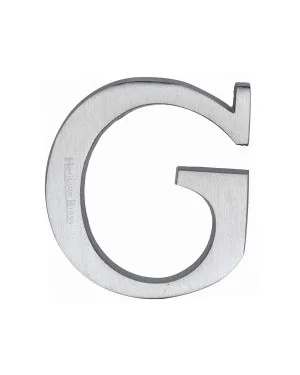 Heritage Brass Alphabet G Rear Fix 51mm (2") Satin Chrome finish