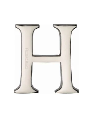 Heritage Brass Alphabet H Pin Fix 51mm (2") Polished Nickel Finish