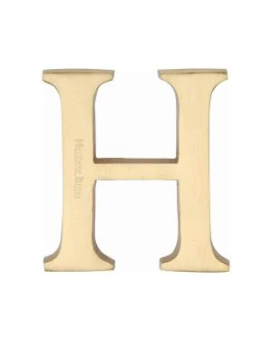 Heritage Brass Alphabet H Pin Fix 51mm (2") Satin Brass Finish