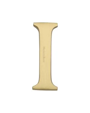 Heritage Brass Alphabet I Pin Fix 51mm (2") Satin Brass Finish
