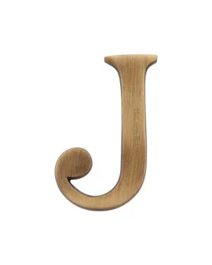 Heritage Brass Alphabet J Rear Fix 51mm (2") Antique finish