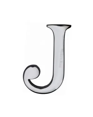 Heritage Brass Alphabet J Rear Fix 51mm (2") Polished Chrome finish