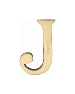 Heritage Brass Alphabet J Pin Fix 51mm (2) Satin Brass Finish