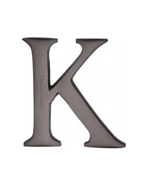 Heritage Brass Alphabet K Pin Fix 51mm (2") Matt Bronze Finish