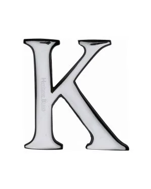 Heritage Brass Alphabet K Rear Fix 51mm (2") Polished Chrome finish