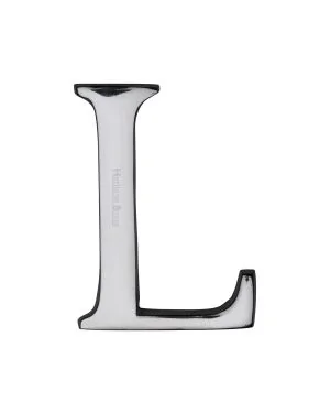 Heritage Brass Alphabet L Rear Fix 51mm (2") Polished Chrome finish
