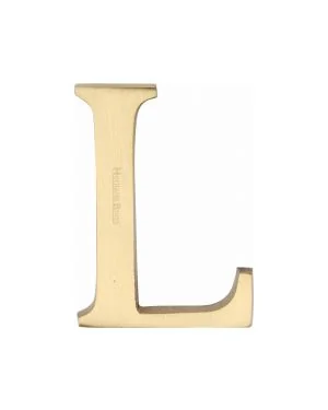 Heritage Brass Alphabet L Pin Fix 51mm (2") Satin Brass Finish