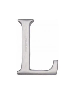 Heritage Brass Alphabet L Rear Fix 51mm (2") Satin Chrome finish