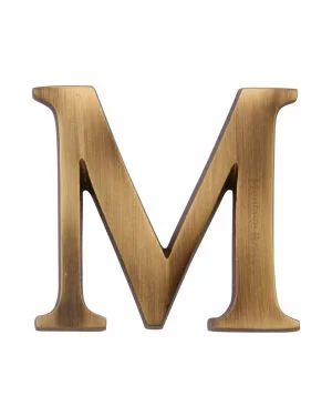 Heritage Brass Alphabet M Rear Fix 51mm (2") Antique finish