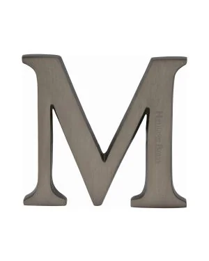 Heritage Brass Alphabet M Pin Fix 51mm (2") Matt Bronze Finish