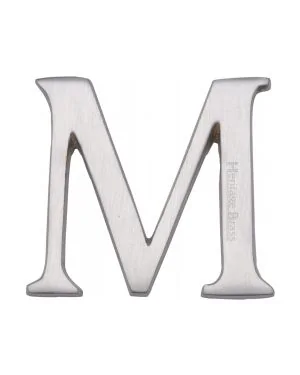 Heritage Brass Alphabet M Rear Fix 51mm (2") Satin Chrome finish