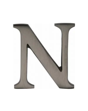 Heritage Brass Alphabet N Pin Fix 51mm (2") Matt Bronze Finish