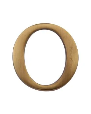 Heritage Brass Alphabet O Rear Fix 51mm (2") Antique finish