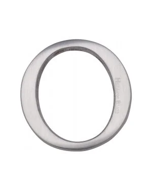 Heritage Brass Alphabet O Rear Fix 51mm (2") Satin Chrome finish