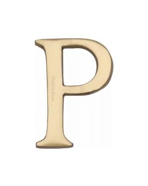Heritage Brass Alphabet P Rear Fix 51mm (2") Polished Brass finish