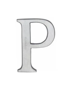 Heritage Brass Alphabet P Rear Fix 51mm (2") Satin Chrome finish
