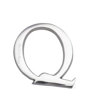 Heritage Brass Alphabet Q Rear Fix 51mm (2") Polished Chrome finish