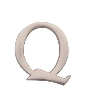 Heritage Brass Alphabet Q Rear Fix 51mm (2") Satin Nickel finish