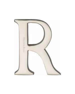 Heritage Brass Alphabet R Pin Fix 51mm (2") Polished Nickel Finish