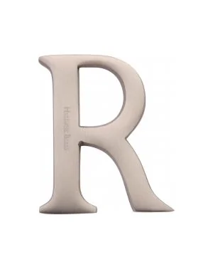 Heritage Brass Alphabet R Rear Fix 51mm (2") Satin Nickel finish