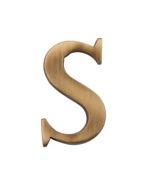 Heritage Brass Alphabet S Rear Fix 51mm (2") Antique finish