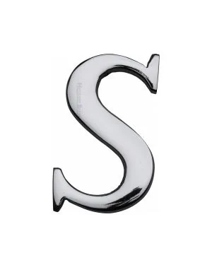 Heritage Brass Alphabet S Rear Fix 51mm (2") Polished Chrome finish