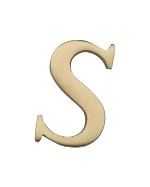 Heritage Brass Alphabet S Pin Fix 51mm (2") Satin Brass Finish