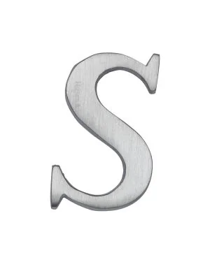 Heritage Brass Alphabet S Rear Fix 51mm (2") Satin Chrome finish