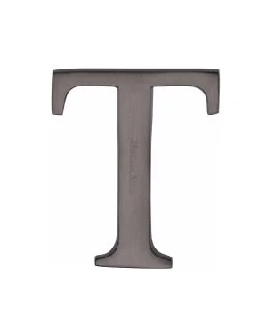 Heritage Brass Alphabet T Pin Fix 51mm (2") Matt Bronze Finish