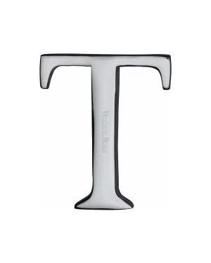 Heritage Brass Alphabet T Rear Fix 51mm (2") Polished Chrome finish