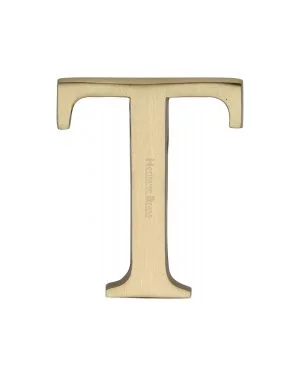 Heritage Brass Alphabet T Pin Fix 51mm (2") Satin Brass Finish