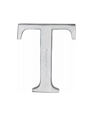 Heritage Brass Alphabet T Rear Fix 51mm (2") Satin Chrome finish