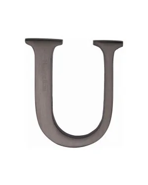 Heritage Brass Alphabet U Pin Fix 51mm (2") Matt Bronze Finish