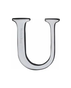 Heritage Brass Alphabet U Rear Fix 51mm (2") Polished Chrome finish