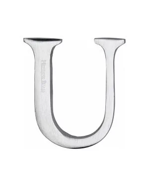 Heritage Brass Alphabet U Rear Fix 51mm (2") Satin Chrome finish