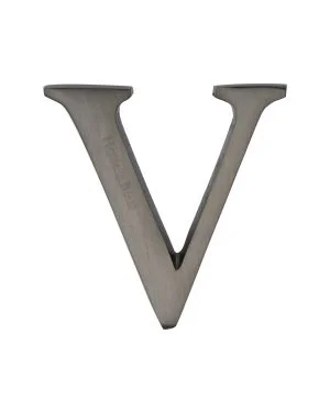 Heritage Brass Alphabet V Pin Fix 51mm (2") Matt Bronze Finish