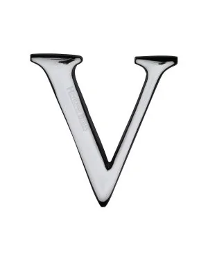 Heritage Brass Alphabet V Rear Fix 51mm (2") Polished Chrome finish
