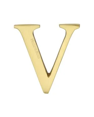 Heritage Brass Alphabet V Pin Fix 51mm (2") Satin Brass Finish