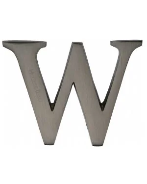 Heritage Brass Alphabet W Pin Fix 51mm (2") Matt Bronze Finish