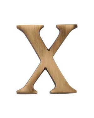 Heritage Brass Alphabet X Rear Fix 51mm (2") Antique finish