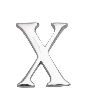Heritage Brass Alphabet X Rear Fix 51mm (2") Polished Chrome finish