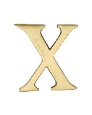 Heritage Brass Alphabet X Pin Fix 51mm (2") Satin Brass Finish