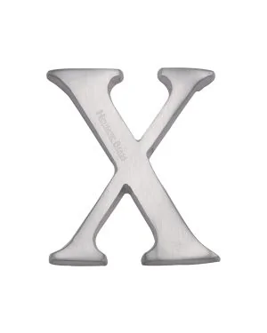 Heritage Brass Alphabet X Rear Fix 51mm (2") Satin Chrome finish