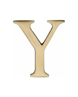 Heritage Brass Alphabet Y Pin Fix 51mm (2") Satin Brass Finish