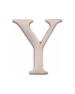 Heritage Brass Alphabet Y Rear Fix 51mm (2") Satin Nickel finish