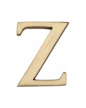 Heritage Brass Alphabet Z Pin Fix 51mm (2") Satin Brass Finish