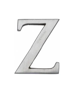 Heritage Brass Alphabet Z Rear Fix 51mm (2") Satin Chrome finish