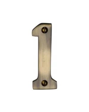 Heritage Brass Numeral 1 Face Fix 76mm (3) Antique finish