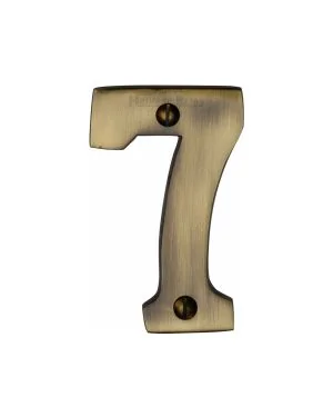 Heritage Brass Numeral 7 Face Fix 76mm (3) Antique finish